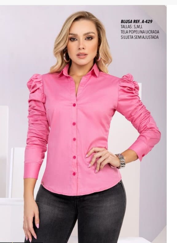 Blusas en popelina online licrada